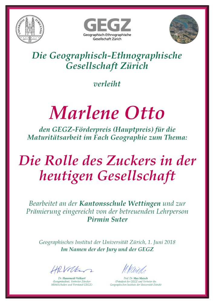 Marlene Otto Diplom